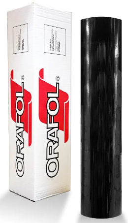 ROLLO DE VINIL PARA CORTE ORACAL 651 BRILLANTE COLOR NEGRO
