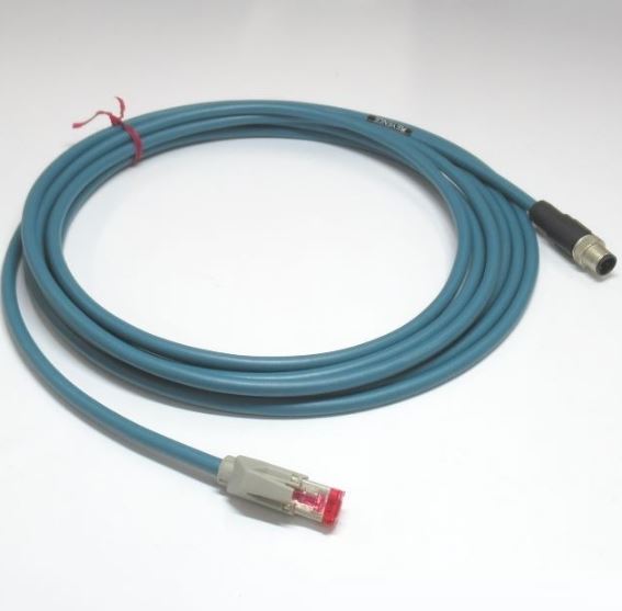 OP-87458 CABLE ETHERNET PARA SENSOR, 5MTS, CONECTOR RECTO MACHO 3 PINES ROSCA M12