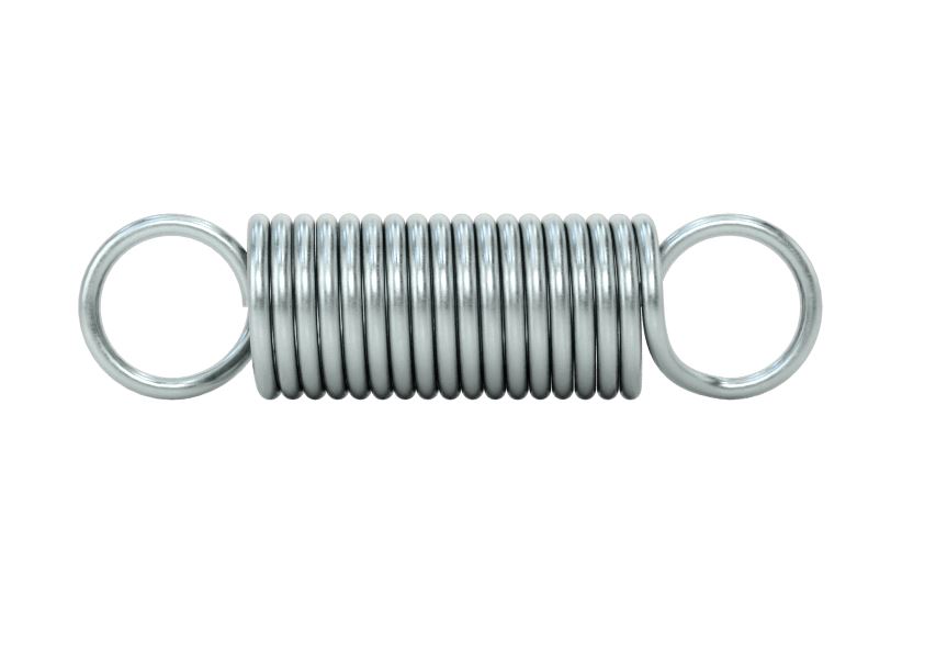 9654K108 RESORTE DE EXTENSION DE ACERO, 1" DE LARGO, 0.25" DE DIAMETRO EXTERIOR