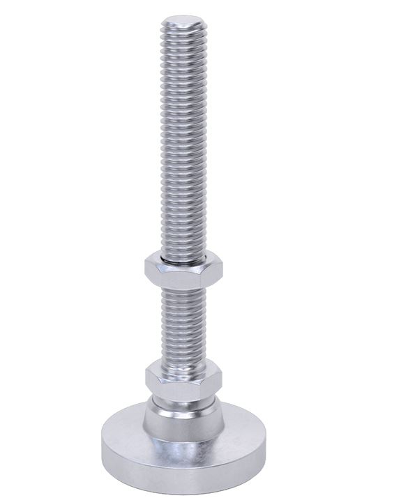 6111K56 SOPORTE DE NIVELACION GIRATORIO ACERO NIQUELADO CON ESPARRAGO 4", 1/2"-13