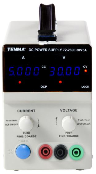 72-2690 FUENTE DE PODER DE MESA, LINEAL, AJUSTABLE, 1 SALIDA 30V, 5A