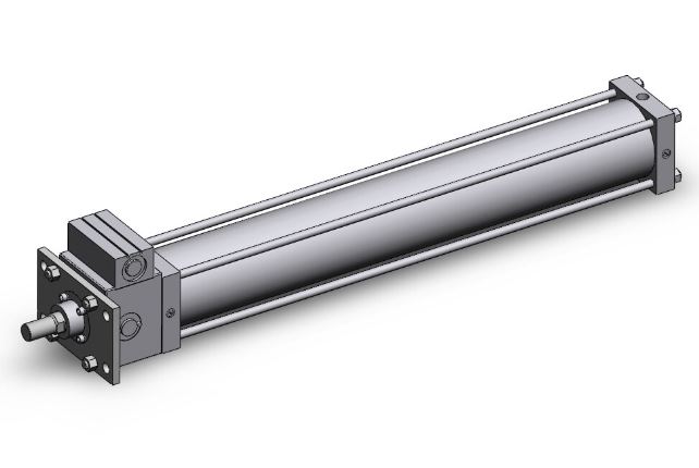 CDNSF125-900-D cyl w/lock, a/tube, auto-sw, CNS FINE LOCK TIE ROD CYLINDER