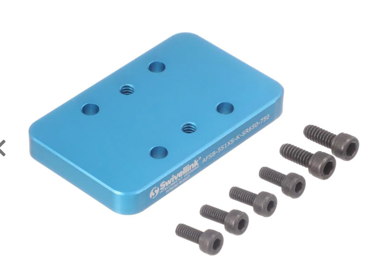 Fits Keyence and Smart Vision. See our “Brand Match” tab for model numbers  This imperial blue plate mounts to AFSB-1XS small ball base.