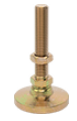 MONTAJE GIRATORIO ACERO CROMADO EN AMARILLO ZINC, PERNO ROSCADO DE 4" DE LARGO 3/4" - 10