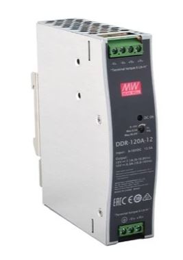 DDR-120A-12 CONVERTIDOR DE SALIDA 12V 8.3A MONTAJE EN RIEL TEMPERATURA MAXIMA 70 °C