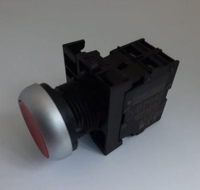 M22-24R BOTON PULSADOR CON ILUMINACION ROJA, COMPATIBLE CON EL SISTEMA MODULAR M22, 12-30V