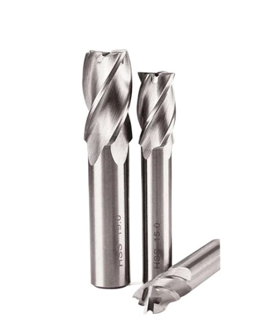 DIN844  EDMIL HSS DE VASTAGO RECTO CON 4 FLAUTAS